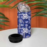 Northern Mariana Islands Magof Nochebuena 4 in 1 Can Cooler Tumbler Pacific Patchwork Xmas Vibes LT9 - Polynesian Pride