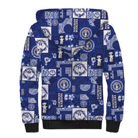 Northern Mariana Islands Magof Nochebuena Sherpa Hoodie Pacific Patchwork Xmas Vibes LT9 - Polynesian Pride