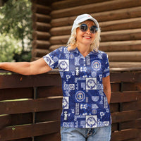Northern Mariana Islands Magof Nochebuena Women Polo Shirt Pacific Patchwork Xmas Vibes LT9 - Polynesian Pride