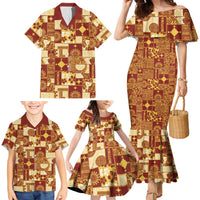 Rotuma Faiakse'ea 'e Kirisimasi Family Matching Mermaid Dress and Hawaiian Shirt Pacific Patchwork Xmas Vibes LT9 - Polynesian Pride