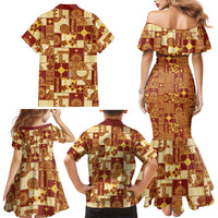 Rotuma Faiakse'ea 'e Kirisimasi Family Matching Mermaid Dress and Hawaiian Shirt Pacific Patchwork Xmas Vibes LT9 - Polynesian Pride