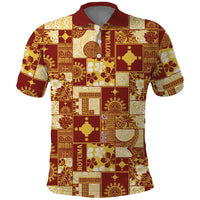 Rotuma Faiakse'ea 'e Kirisimasi Polo Shirt Pacific Patchwork Xmas Vibes - Polynesian Pride