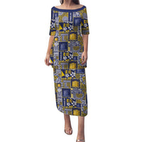 Tokelau Manuia te Kilihimahi Family Matching Puletasi and Hawaiian Shirt Pacific Patchwork Xmas Vibes LT9 Mom's Dress Blue - Polynesian Pride