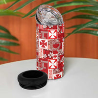 Wallis Et Futuna Kilisimasi Fiefia 4 in 1 Can Cooler Tumbler Pacific Patchwork Xmas Vibes LT9 - Polynesian Pride