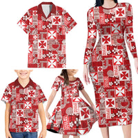 Wallis Et Futuna Kilisimasi Fiefia Family Matching Long Sleeve Bodycon Dress and Hawaiian Shirt Pacific Patchwork Xmas Vibes LT9 - Polynesian Pride