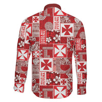 Wallis Et Futuna Kilisimasi Fiefia Family Matching Off The Shoulder Long Sleeve Dress and Hawaiian Shirt Pacific Patchwork Xmas Vibes LT9 - Polynesian Pride