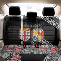 Fiji Tonga Coat of Arm Personalised Back Car Seat Cover With Masi Tapa and Tongan Ngatu Together LT9 - Polynesian Pride