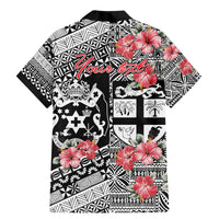 Fiji Tonga Coat of Arm Personalised Family Matching Mermaid Dress and Hawaiian Shirt With Masi Tapa and Tongan Ngatu Together LT9 - Polynesian Pride