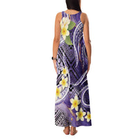 Polynesian Tribal Tattoo Family Matching Tank Maxi Dress and Hawaiian Shirt Plumeria Purple Marble Pattern LT9 - Polynesian Pride