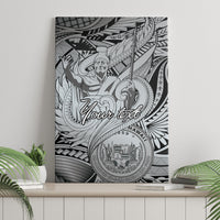 Personalised Aloha King Kamehameha Spirits Canvas Wall Art Grey Special