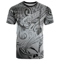 Personalised Aloha King Kamehameha Spirits T Shirt Grey Special LT9 Grey - Polynesian Pride