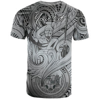 Personalised Aloha King Kamehameha Spirits T Shirt Grey Special LT9 - Polynesian Pride