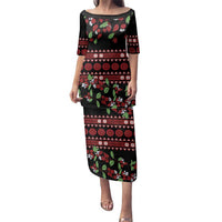 Fiji Masi Bula Tagimoucia Flowers Family Matching Puletasi and Hawaiian Shirt LT9 Mom's Dress Red - Polynesian Pride