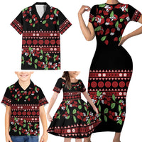 Fiji Masi Bula Tagimoucia Flowers Family Matching Short Sleeve Bodycon Dress and Hawaiian Shirt LT9 - Polynesian Pride