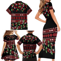 Fiji Masi Bula Tagimoucia Flowers Family Matching Short Sleeve Bodycon Dress and Hawaiian Shirt LT9 - Polynesian Pride