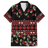 Fiji Masi Bula Tagimoucia Flowers Family Matching Summer Maxi Dress and Hawaiian Shirt LT9 Dad's Shirt - Short Sleeve Red - Polynesian Pride
