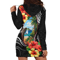 Hafa Adai Guam Hoodie Dress Guahan Seal Chamorro Stones Tribal LT9 - Polynesian Pride
