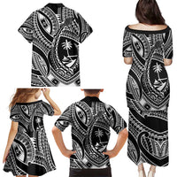 Hafa Adai Guam Inspired Tattoo Family Matching Puletasi and Hawaiian Shirt LT9 - Polynesian Pride