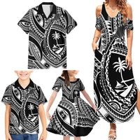 Hafa Adai Guam Inspired Tattoo Family Matching Summer Maxi Dress and Hawaiian Shirt LT9 - Polynesian Pride