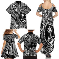 Hafa Adai Guam Inspired Tattoo Family Matching Summer Maxi Dress and Hawaiian Shirt LT9 - Polynesian Pride