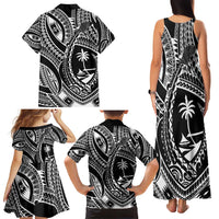 Hafa Adai Guam Inspired Tattoo Family Matching Tank Maxi Dress and Hawaiian Shirt LT9 - Polynesian Pride