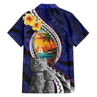 Hafa Adai Guam Seal Latte Stones Artwork Family Matching Puletasi and Hawaiian Shirt LT9 - Polynesian Pride