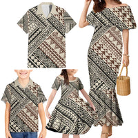 Niho Taniwha Kowhaiwhai Family Matching Mermaid Dress and Hawaiian Shirt LT9 - Polynesian Pride