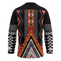 Niho Taniwha Taniko Motif Hockey Jersey - Polynesian Pride