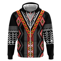 Niho Taniwha Taniko Motif Zip Hoodie