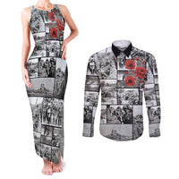 ANZAC Day Gallipoli Campaign Couples Matching Tank Maxi Dress and Long Sleeve Button Shirt To The End They Remain LT9 Black - Polynesian Pride