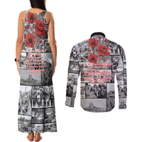 ANZAC Day Gallipoli Campaign Couples Matching Tank Maxi Dress and Long Sleeve Button Shirt To The End They Remain LT9 - Polynesian Pride