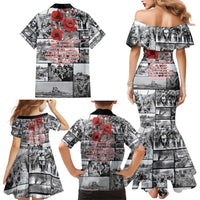 ANZAC Day Gallipoli Campaign Family Matching Mermaid Dress and Hawaiian Shirt To The End They Remain LT9 - Polynesian Pride