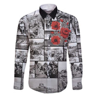 ANZAC Day Gallipoli Campaign Family Matching Mermaid Dress and Hawaiian Shirt To The End They Remain LT9 Dad's Shirt - Long Sleeve Black - Polynesian Pride