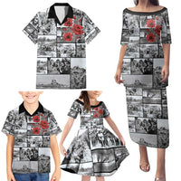 ANZAC Day Gallipoli Campaign Family Matching Puletasi and Hawaiian Shirt To The End They Remain LT9 - Polynesian Pride
