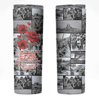 ANZAC Day Gallipoli Campaign Skinny Tumbler To The End They Remain LT9 Black - Polynesian Pride