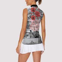 ANZAC Day Gallipoli Campaign Women Sleeveless Polo Shirt To The End They Remain LT9 - Polynesian Pride