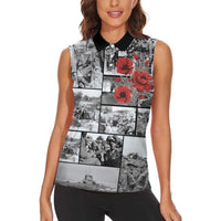 ANZAC Day Gallipoli Campaign Women Sleeveless Polo Shirt To The End They Remain LT9 - Polynesian Pride