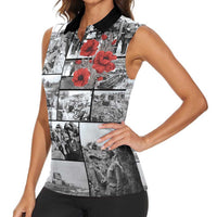 ANZAC Day Gallipoli Campaign Women Sleeveless Polo Shirt To The End They Remain LT9 - Polynesian Pride