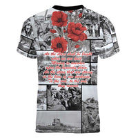 ANZAC Day Gallipoli Campaign Women V-Neck T-Shirt To The End They Remain LT9 - Polynesian Pride