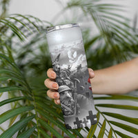 Black ANZAC Day The Battle of Lone Pine Skinny Tumbler Kiwi-Kangaroo Soldier Lest We Forget LT9 - Polynesian Pride