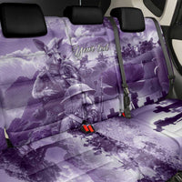 Purple ANZAC Day The Battle of Lone Pine Back Car Seat Cover Kiwi-Kangaroo Soldier Lest We Forget LT9 - Polynesian Pride