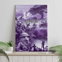 Purple ANZAC Day The Battle of Lone Pine Canvas Wall Art Kiwi-Kangaroo Soldier Lest We Forget LT9 - Polynesian Pride