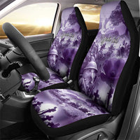 Purple ANZAC Day The Battle of Lone Pine Car Seat Cover Kiwi-Kangaroo Soldier Lest We Forget LT9 - Polynesian Pride