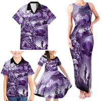 Purple ANZAC Day The Battle of Lone Pine Family Matching Tank Maxi Dress and Hawaiian Shirt Kiwi-Kangaroo Soldier Lest We Forget LT9 - Polynesian Pride