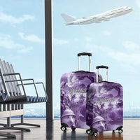 Purple ANZAC Day The Battle of Lone Pine Luggage Cover Kiwi-Kangaroo Soldier Lest We Forget LT9 - Polynesian Pride