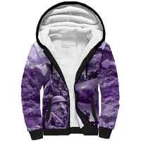 Purple ANZAC Day The Battle of Lone Pine Sherpa Hoodie Kiwi-Kangaroo Soldier Lest We Forget LT9 Unisex Purple - Polynesian Pride