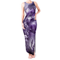 Purple ANZAC Day The Battle of Lone Pine Tank Maxi Dress Kiwi-Kangaroo Soldier Lest We Forget LT9 Women Purple - Polynesian Pride