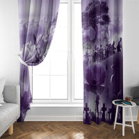 Purple ANZAC Day The Battle of Lone Pine Window Curtain Kiwi-Kangaroo Soldier Lest We Forget LT9 - Polynesian Pride