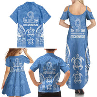 FSM Kosrae States Family Matching Summer Maxi Dress and Hawaiian Shirt Micronesia Six 9 One Polynesian Tribal Pattern LT9 - Polynesian Pride