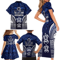 FSM Pohnpei States Family Matching Short Sleeve Bodycon Dress and Hawaiian Shirt Micronesia Six 9 One Polynesian Tribal Pattern LT9 - Polynesian Pride